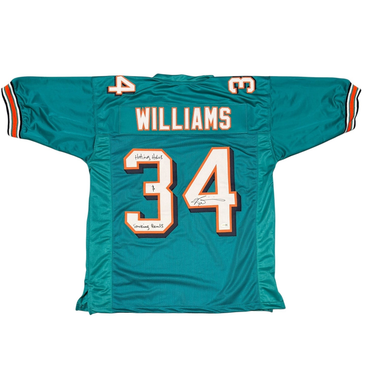 Ricky Williams Signed Miami Dolphins Custom Jersey - Weed Inscription