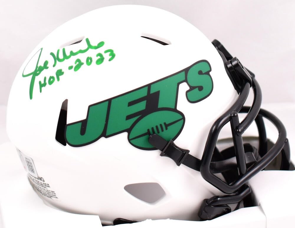 Joe Klecko Signed New York Jets Lunar Speed Mini Helmet - HOF 2023