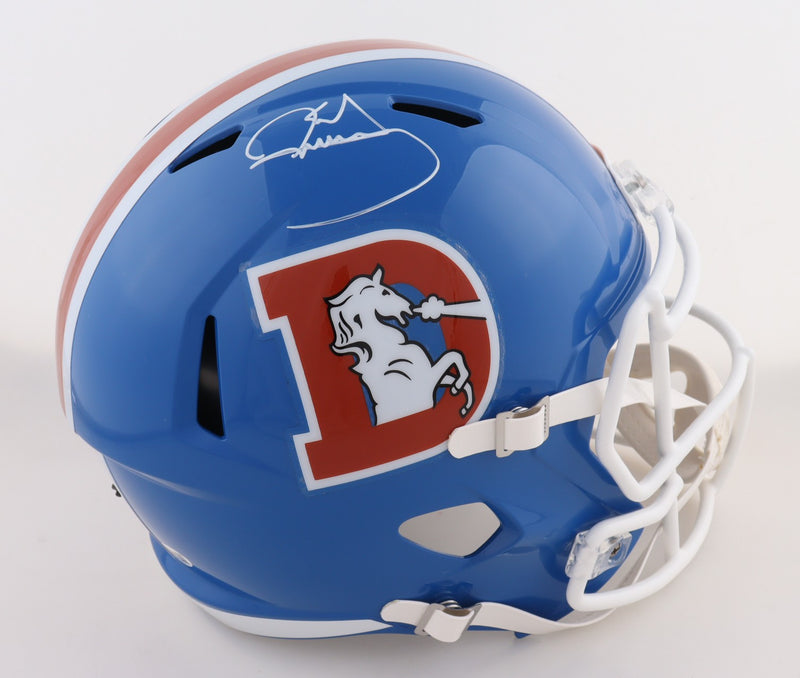 Karl Mecklenburg Signed Denver Broncos Throwback Replica Helmet