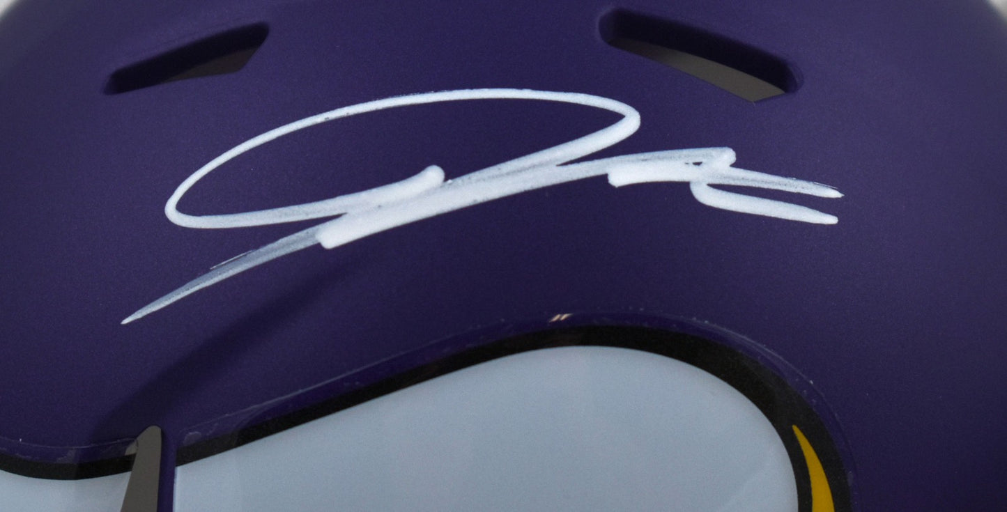 Jordan Addison Signed Minnesota Vikings Speed Mini Helmet