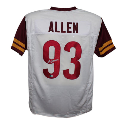 Jonathan Allen Washington Commanders Autographed White Custom Jersey