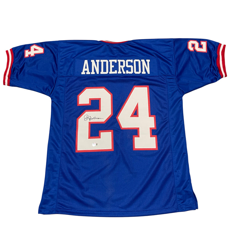 Ottis Anderson Autographed New York Giants Custom Jersey (Beckett)