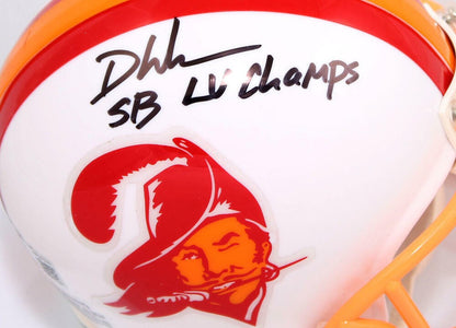 Devin White Signed Tampa Bay Buccaneers Throwback Mini Helmet SB Champs