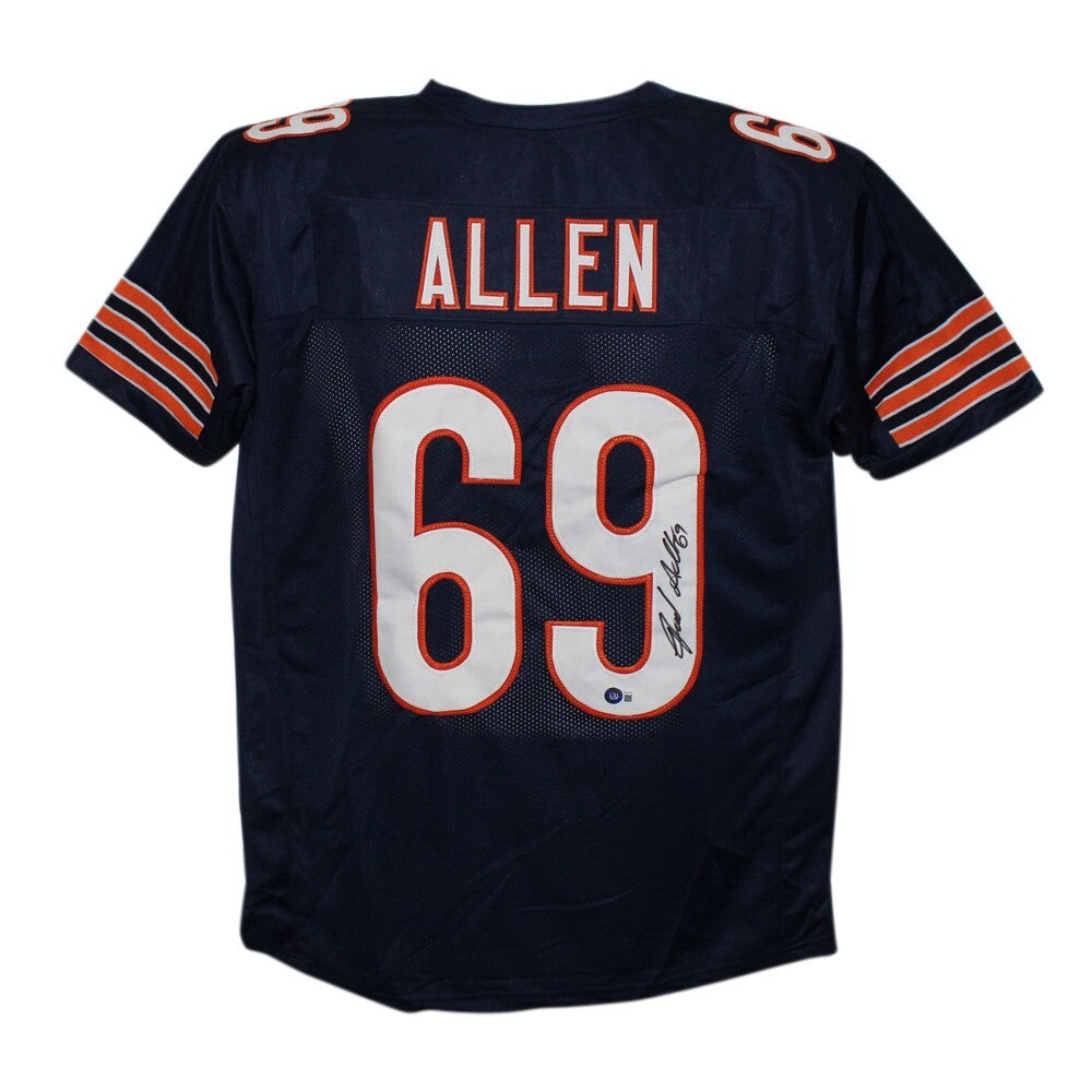 Jared Allen Signed Chicago Bears Custom Football Jersey Beckett COA