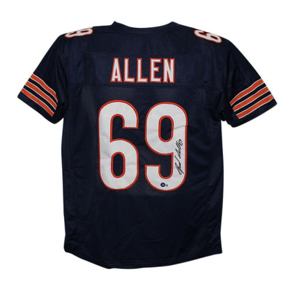 Jared Allen Signed Chicago Bears Custom Football Jersey Beckett COA