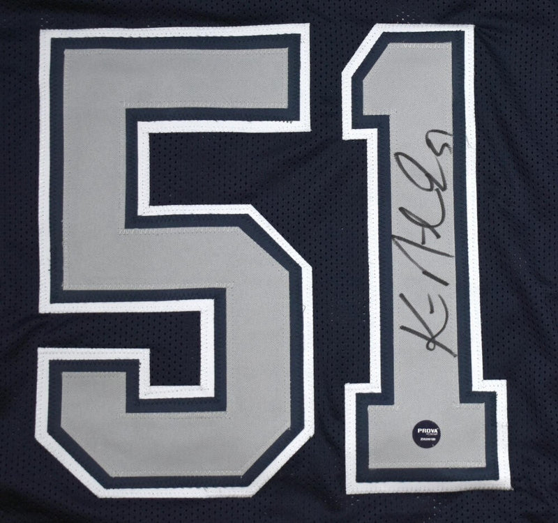 Ken Norton Jr. Autographed Custom Blue Jersey