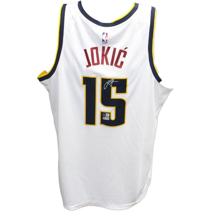 Nikola Jokic Signed Denver Nuggets Nike White Jersey Beckett