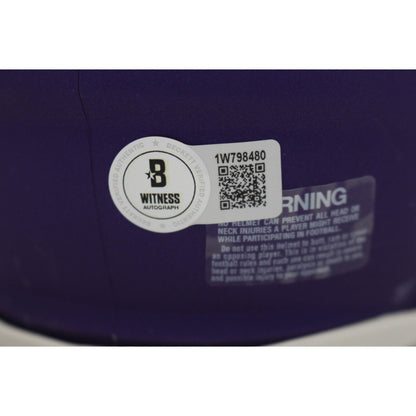 Cris Carter Autographed Minnesota Vikings Mini Helmet (HOF Inscription)