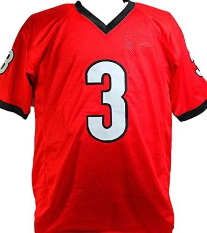 Roquan Smith Autographed Georgia Custom Red Jersey Butkus Award Inscription