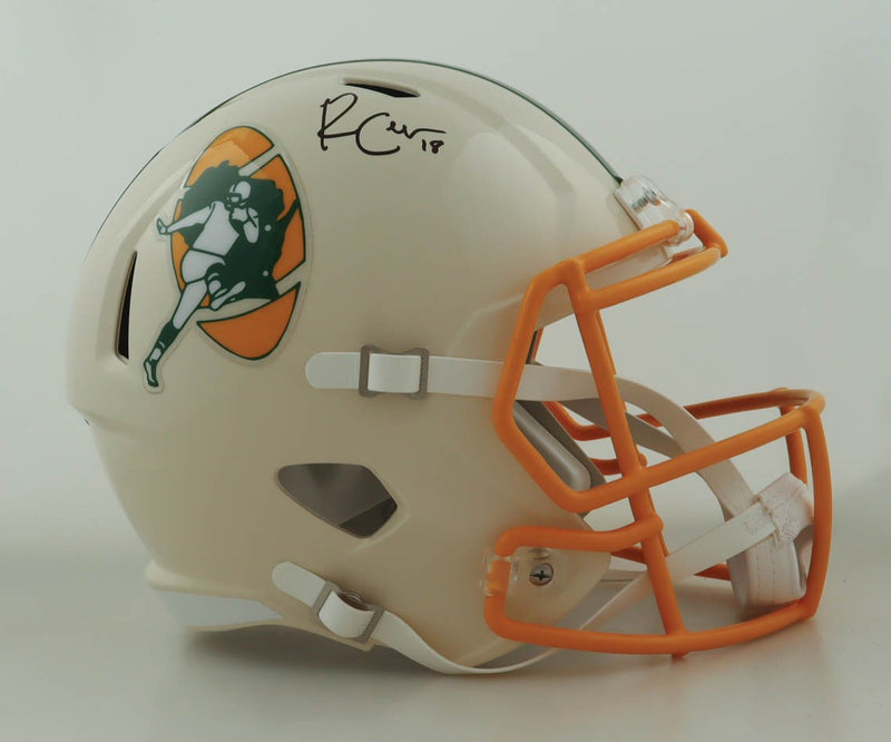 Randall Cobb Autographed Green Bay Packers Retro Replica Helmet