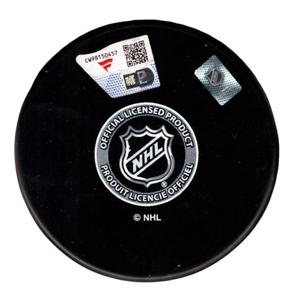 Connor Hellebuyck Signed Winnipeg Jets Logo Puck - Secretary of Defense