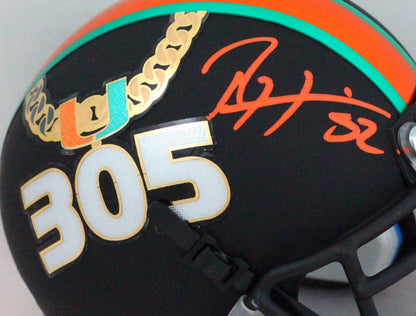 Ray Lewis Signed Miami Hurricanes 305 Edition Mini Helmet