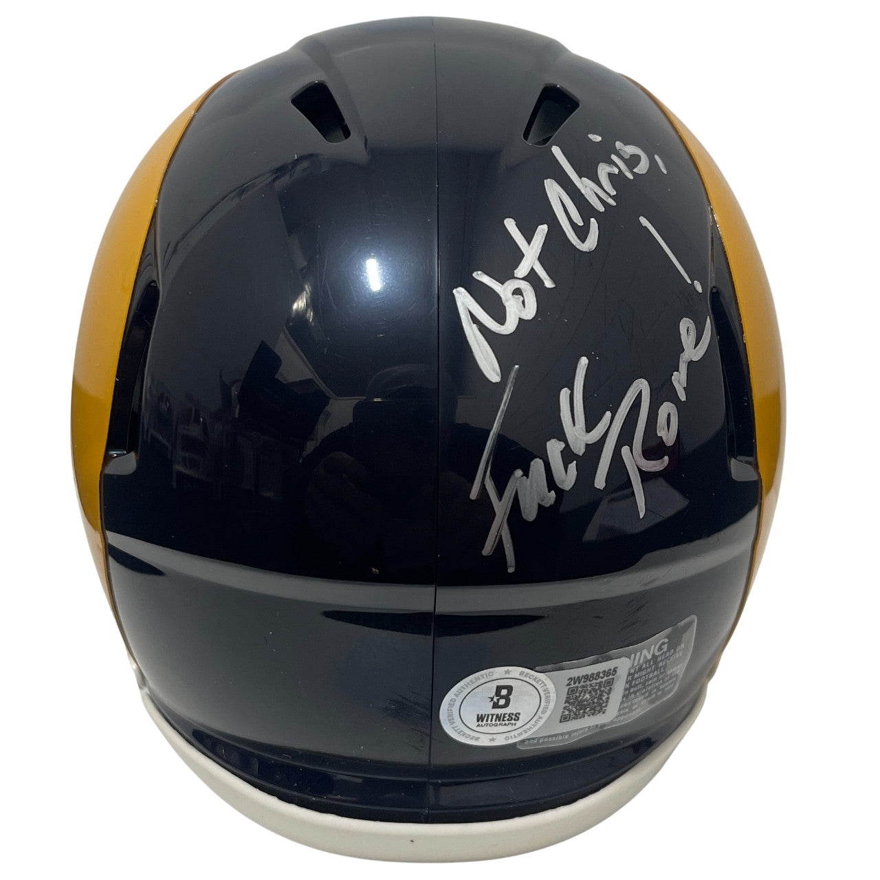 Jim Everett Signed Los Angeles Rams Throwback Mini Helmet Beckett