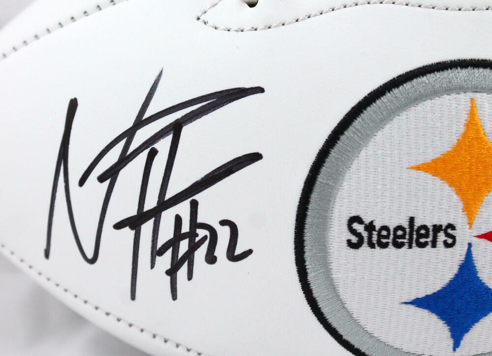 Najee Harris Autographed Pittsburgh Steelers Logo Football - Black