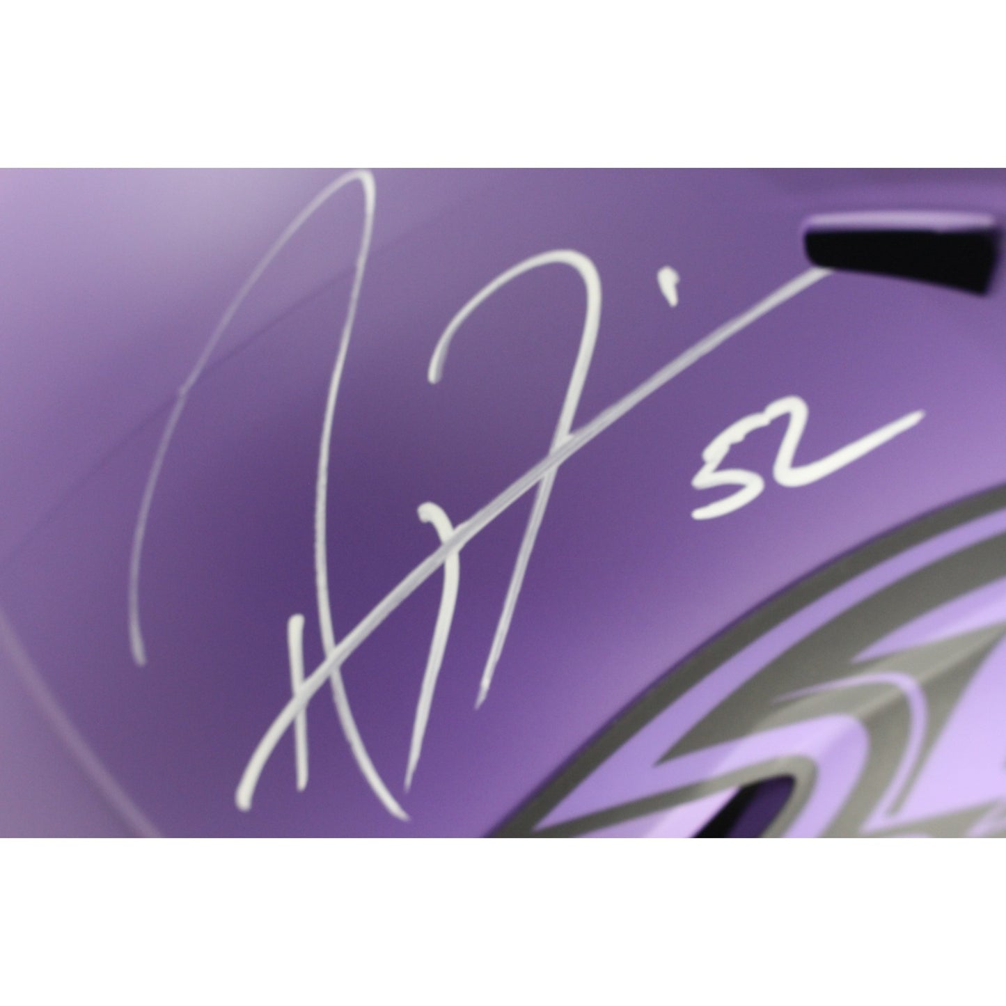 Ray Lewis Autographed Baltimore Ravens Full Size Rave Replica Helmet