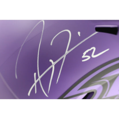 Ray Lewis Autographed Baltimore Ravens Full Size Rave Replica Helmet