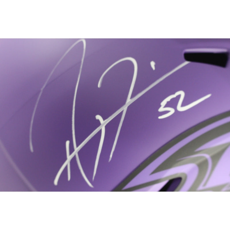 Ray Lewis Autographed Baltimore Ravens Full Size Rave Replica Helmet