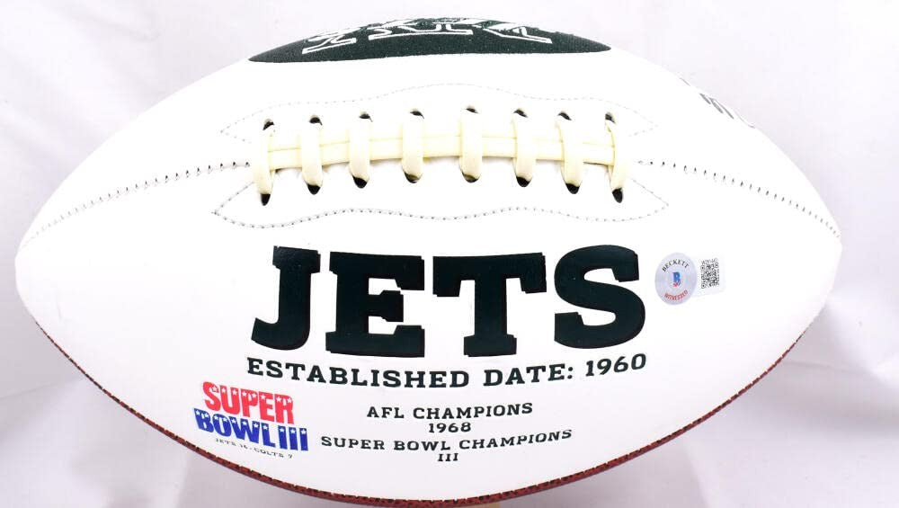 Darrelle Revis Signed New York Jets Black Logo Football