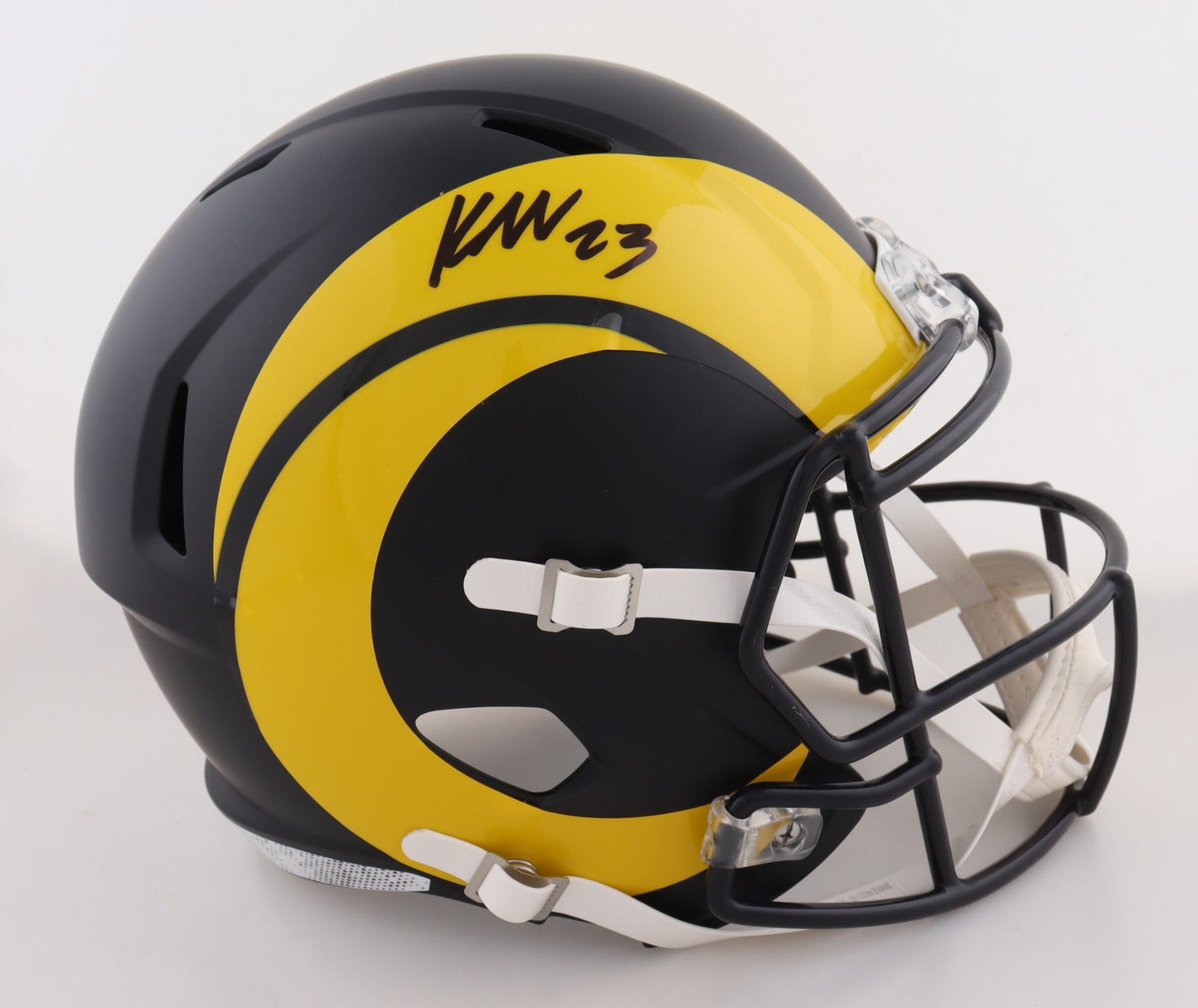 Kyren Williams Signed Los Angeles Rams Rivalries Replica Helmet