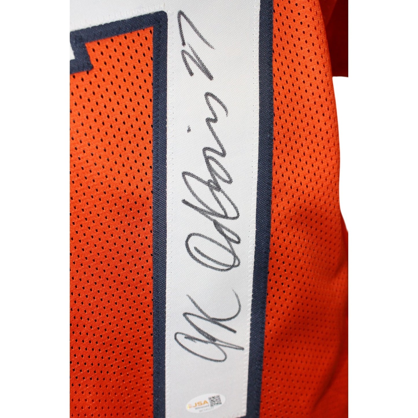 JK Dobbins Autographed Orange Custom Football Jersey