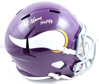 Paul Krause Signed Minnesota Vikings Full Size Speed Helmet HOF