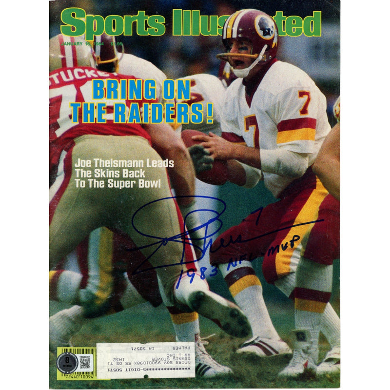Joe Theismann Autographed Washington Redskins Sports Illustrated Magazine