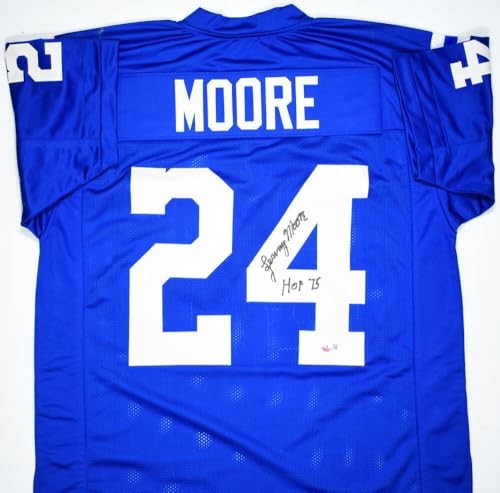 Lenny Moore Autographed Baltimore Colts Custom Blue Jersey