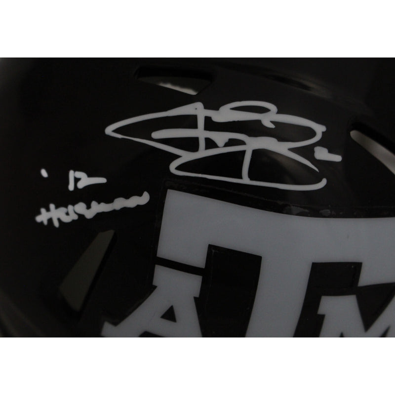 Johnny Manziel Signed Texas A&M Aggies Maroon Mini Helmet "Heisman"