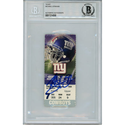 Michael Strahan Autographed New York Giants Ticket Stub (12/15/02)