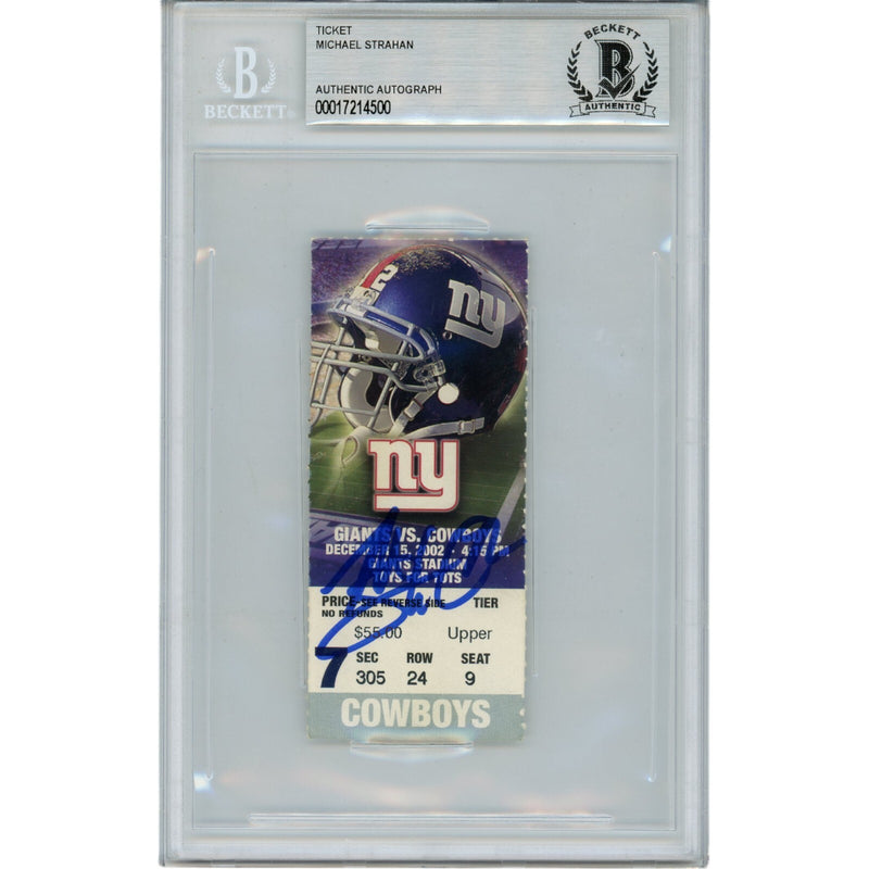 Michael Strahan Autographed New York Giants Ticket Stub (12/15/02)