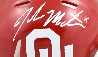 John Mateer Signed Oklahoma Sooners Speed Mini Helmet
