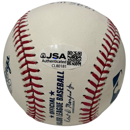 John Smoltz Signed Rawlings Official Major League Baseball (3 Inscriptions)