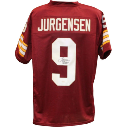 Sonny Jurgensen Autographed Washington Red Custom Jersey