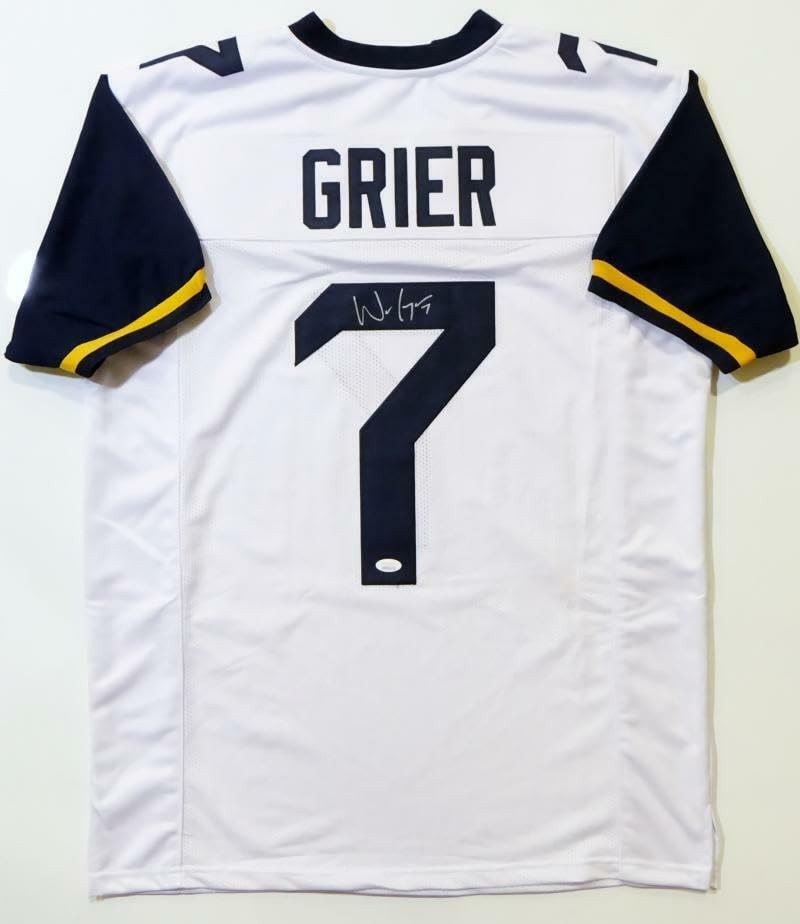 Will Grier Autographed White Custom College Style Jersey