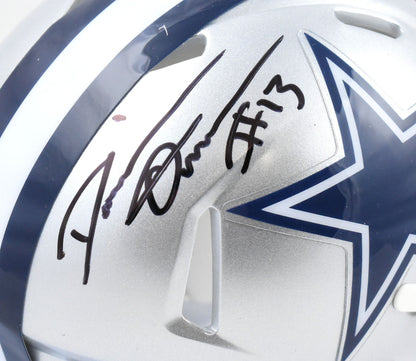 DeMarvion Overshown Signed Dallas Cowboys Speed Mini Helmet