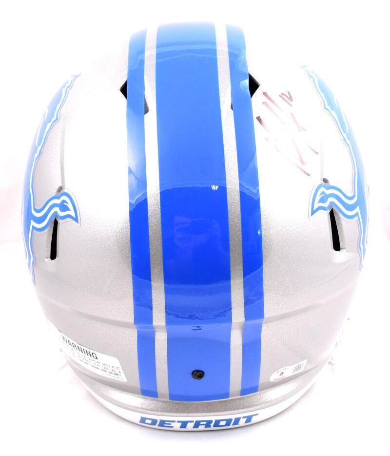 Hendon Hooker Signed Detroit Lions Full Size Speed Helmet - Black Edition