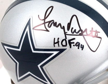 Tony Dorsett Autographed Dallas Cowboys Mini Helmet with HOF 94 Inscription