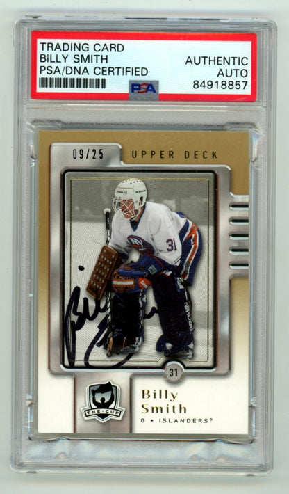 Billy Smith Signed 2006-07 Upper Deck The Cup Card #9/25 - PSA Authentic