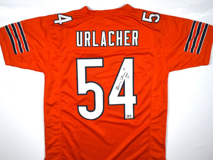 Brian Urlacher Signed Chicago Bears Orange Custom Jersey - HOF Inscribed