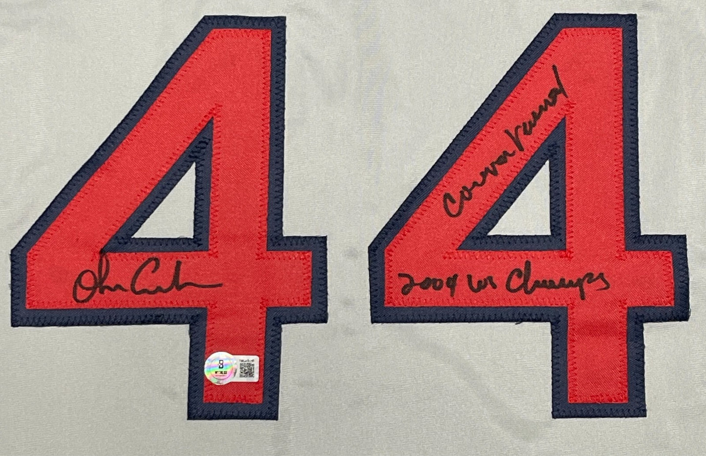 Orlando Cabrera Boston Red Sox Signed Custom Jersey (WS & Curse Inscr)
