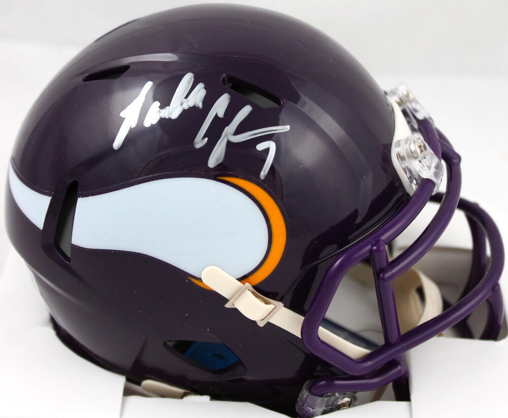 Randall Cunningham Signed Minnesota Vikings Throwback Speed Mini Helmet