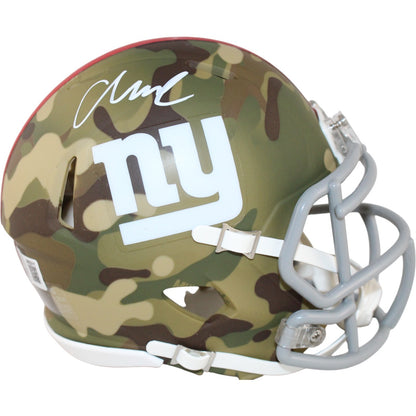 Abdul Carter New York Giants Signed Camo Mini Helmet (Beckett COA)