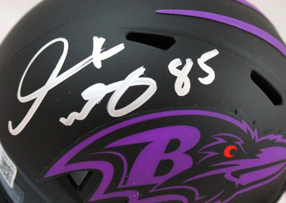 Derrick Mason Signed Baltimore Ravens Eclipse Speed Mini Helmet