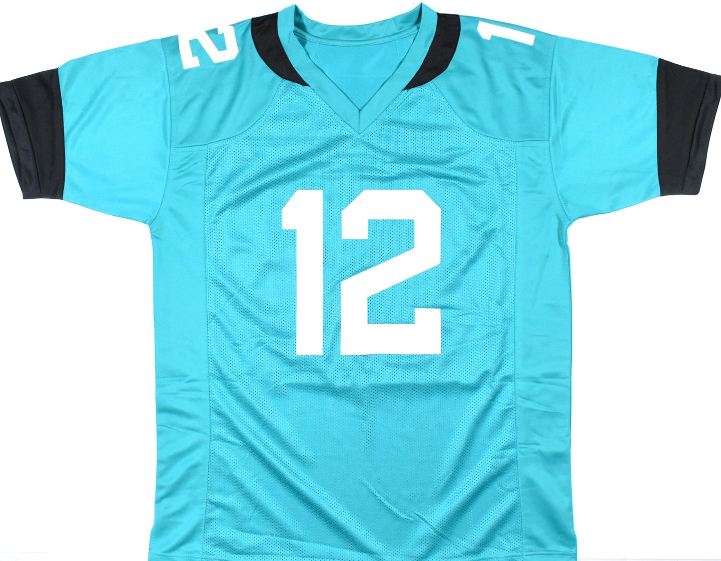 Travis Hunter Autographed Jacksonville Jaguars Teal Custom Jersey