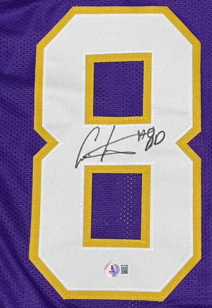 Cris Carter Signed Minnesota Vikings Custom Football Jersey (Beckett COA)