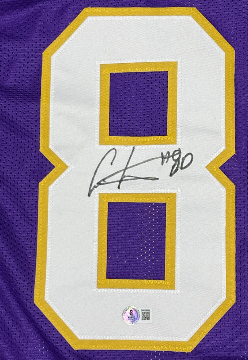 Cris Carter Signed Minnesota Vikings Custom Football Jersey (Beckett COA)