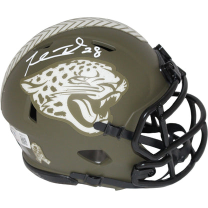 Fred Taylor Autographed Jacksonville Jaguars Salute Mini Helmet BAS