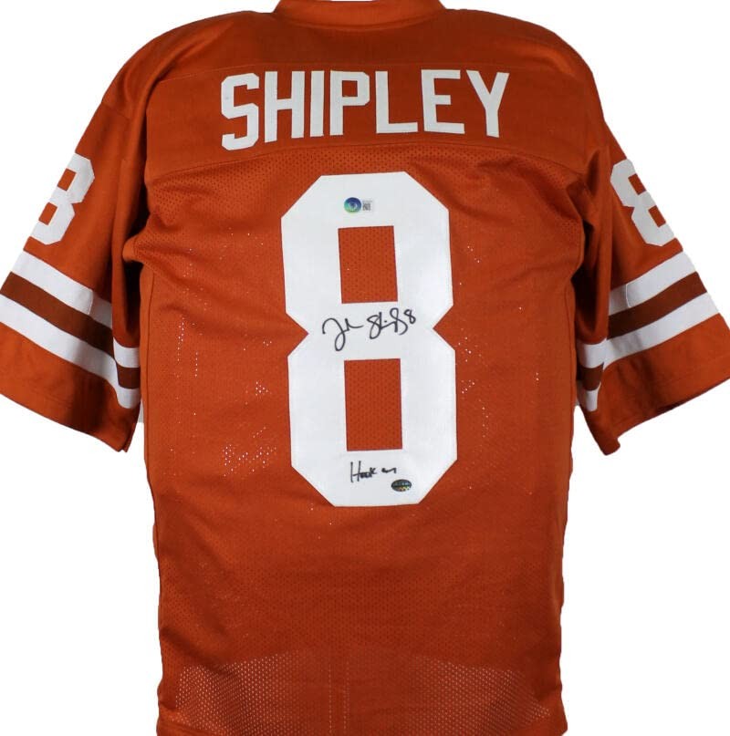 Jordan Shipley Signed Texas Longhorns Style Custom Jersey - "Hook Em"