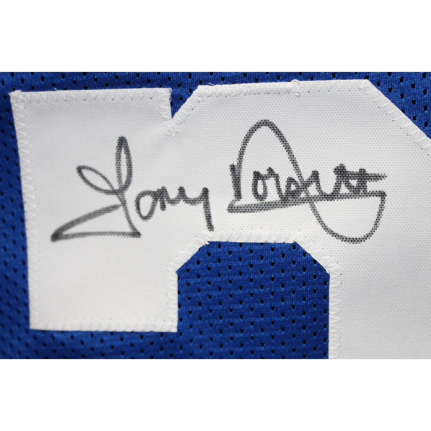 Tony Dorsett Autographed Blue Custom Jersey (Beckett COA)