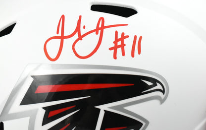 Julio Jones Autographed Atlanta Falcons Flat White Speed Full Size Helmet